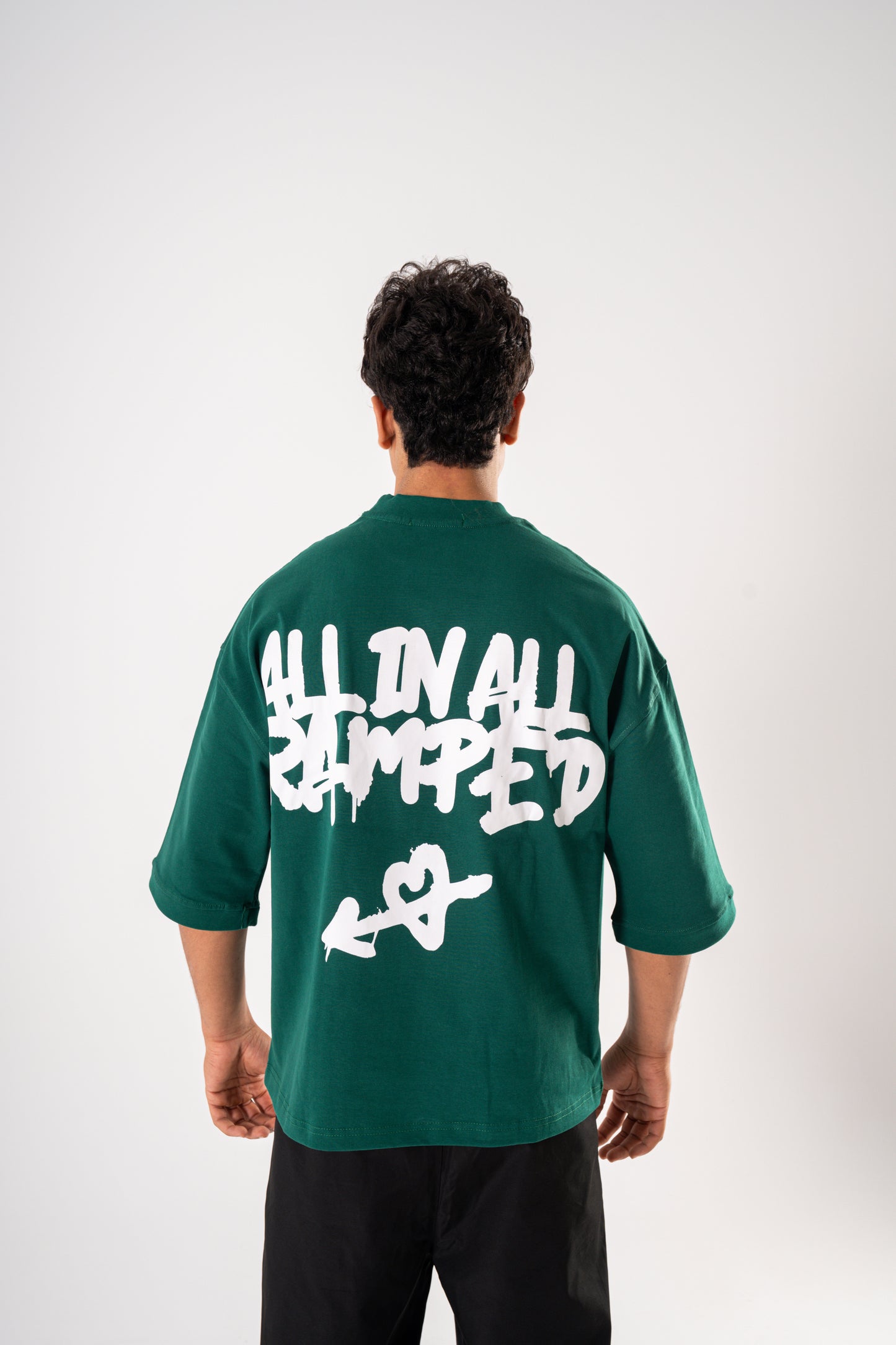 All-LOVE T-shirt in  green