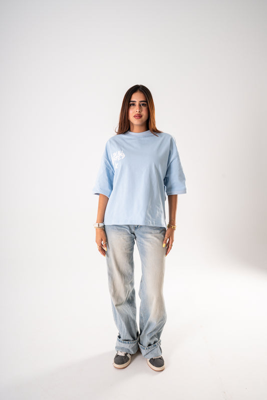 All-LOVE TEE in  baby blue