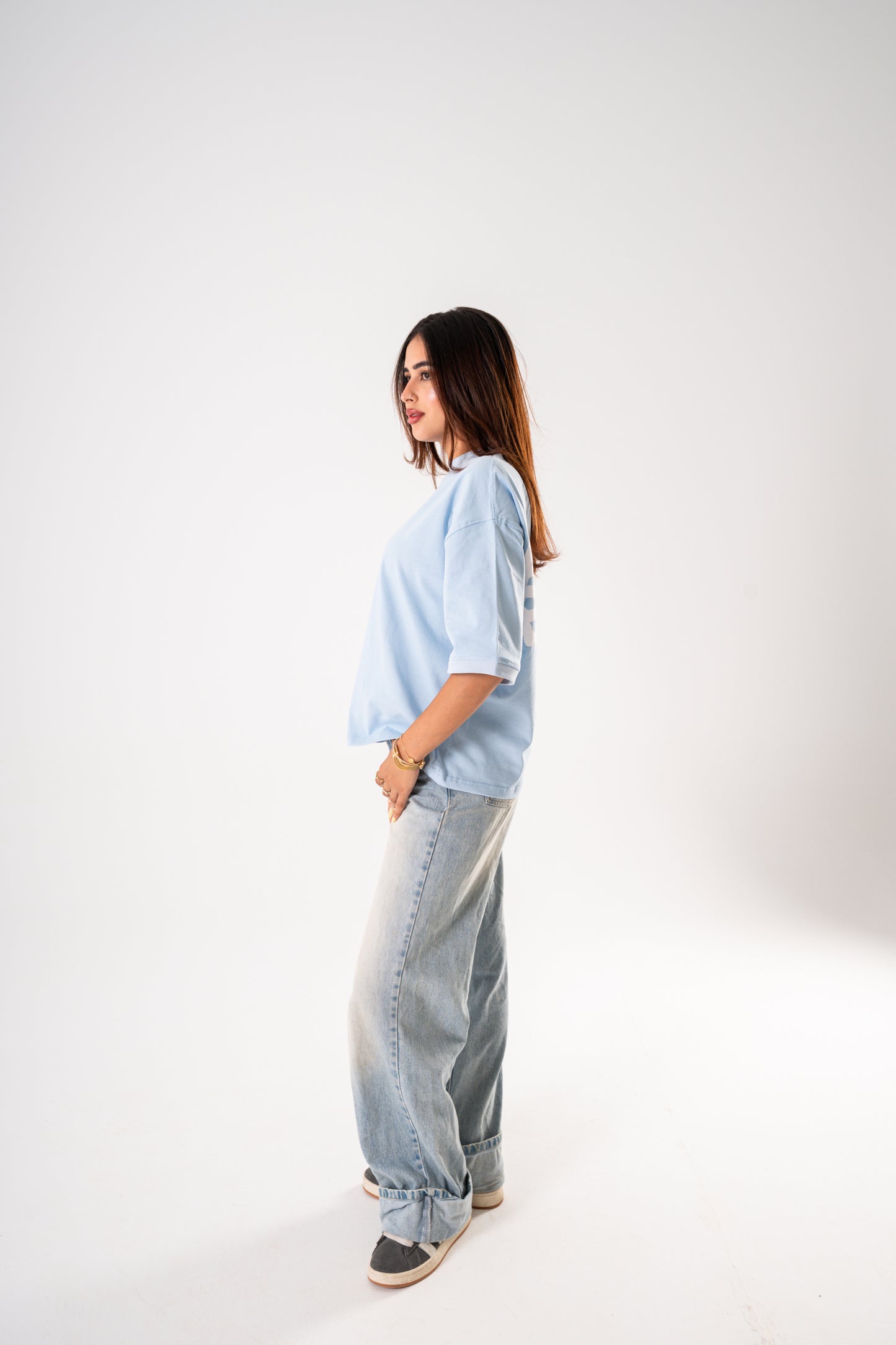 All-LOVE T-shirt in  baby blue