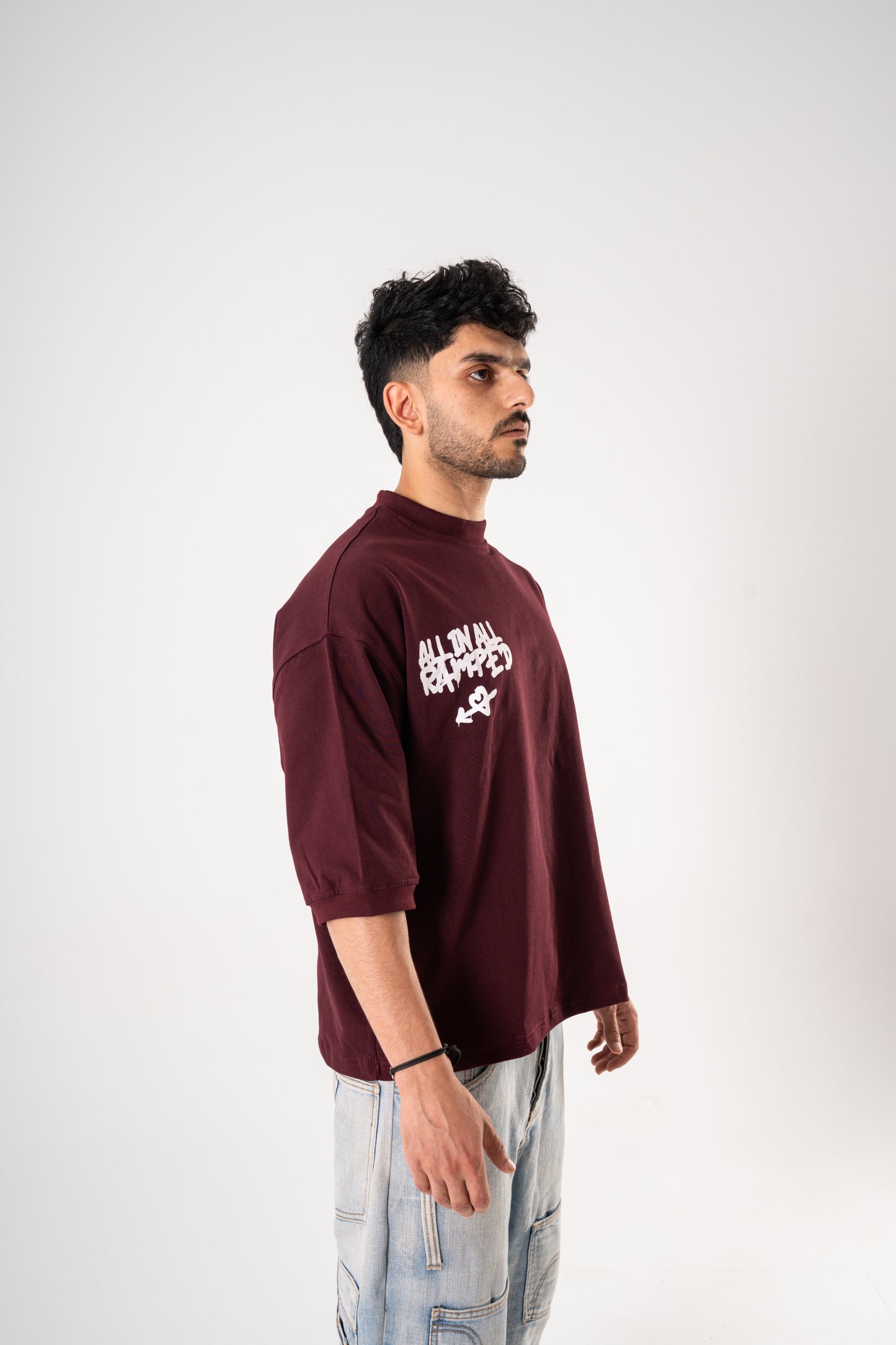 All-LOVE T-shirt in  burgundy