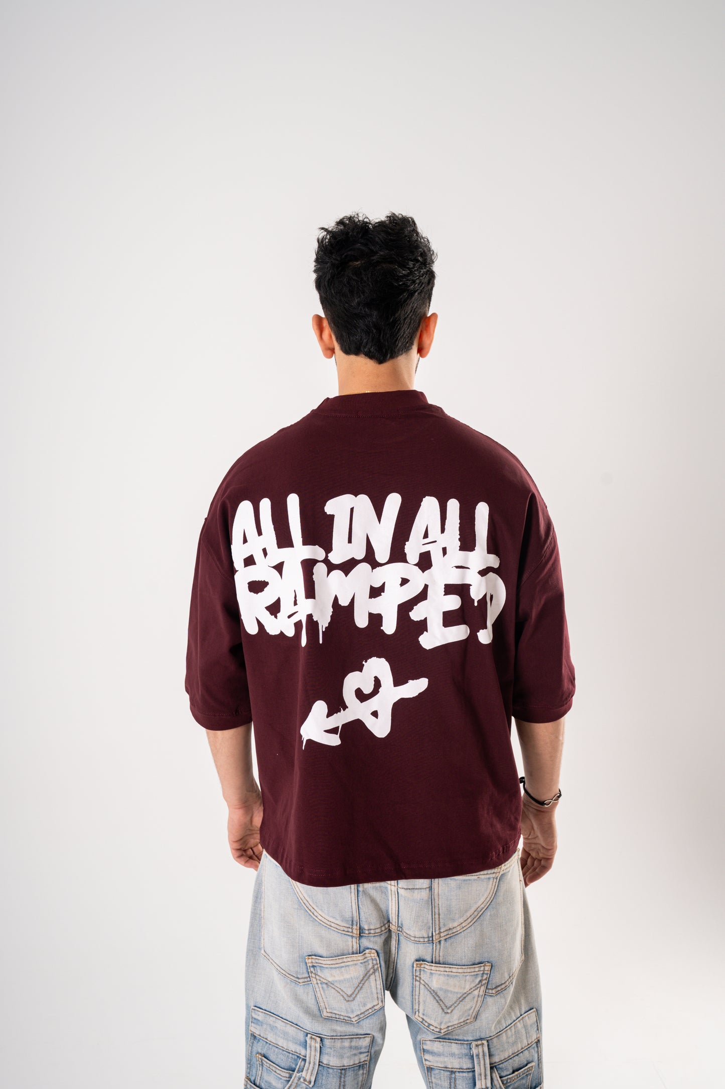 All-LOVE T-shirt in  burgundy