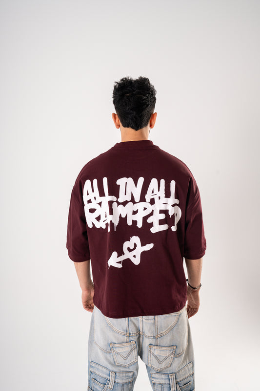 All-LOVE TEE in  burgundy