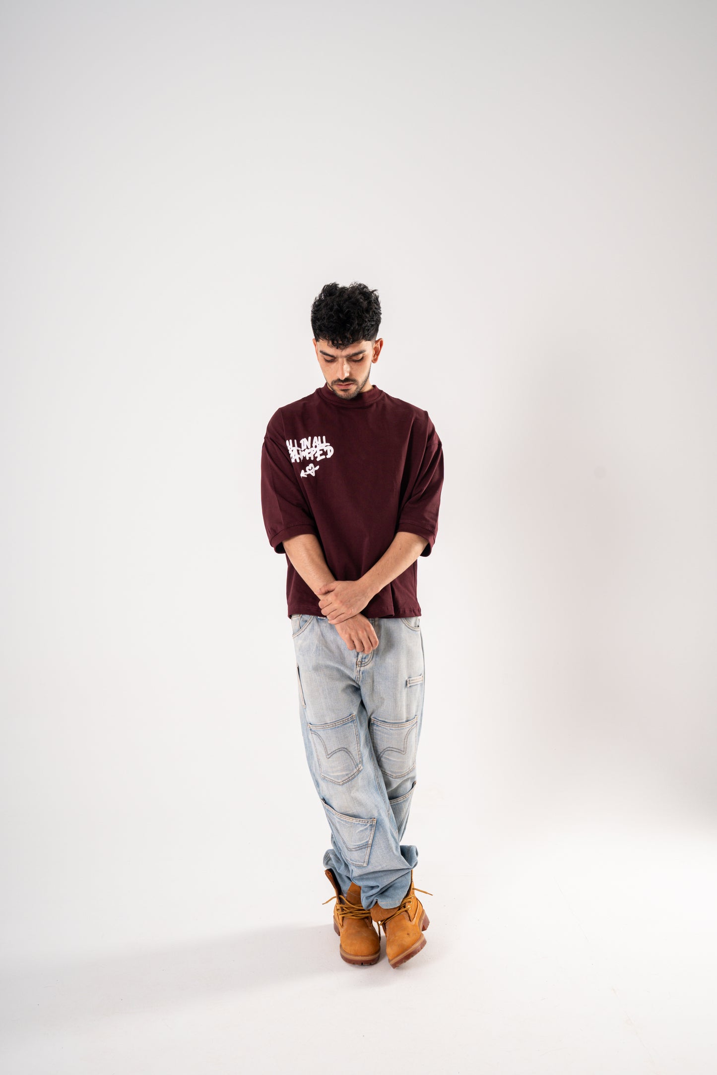 All-LOVE T-shirt in  burgundy