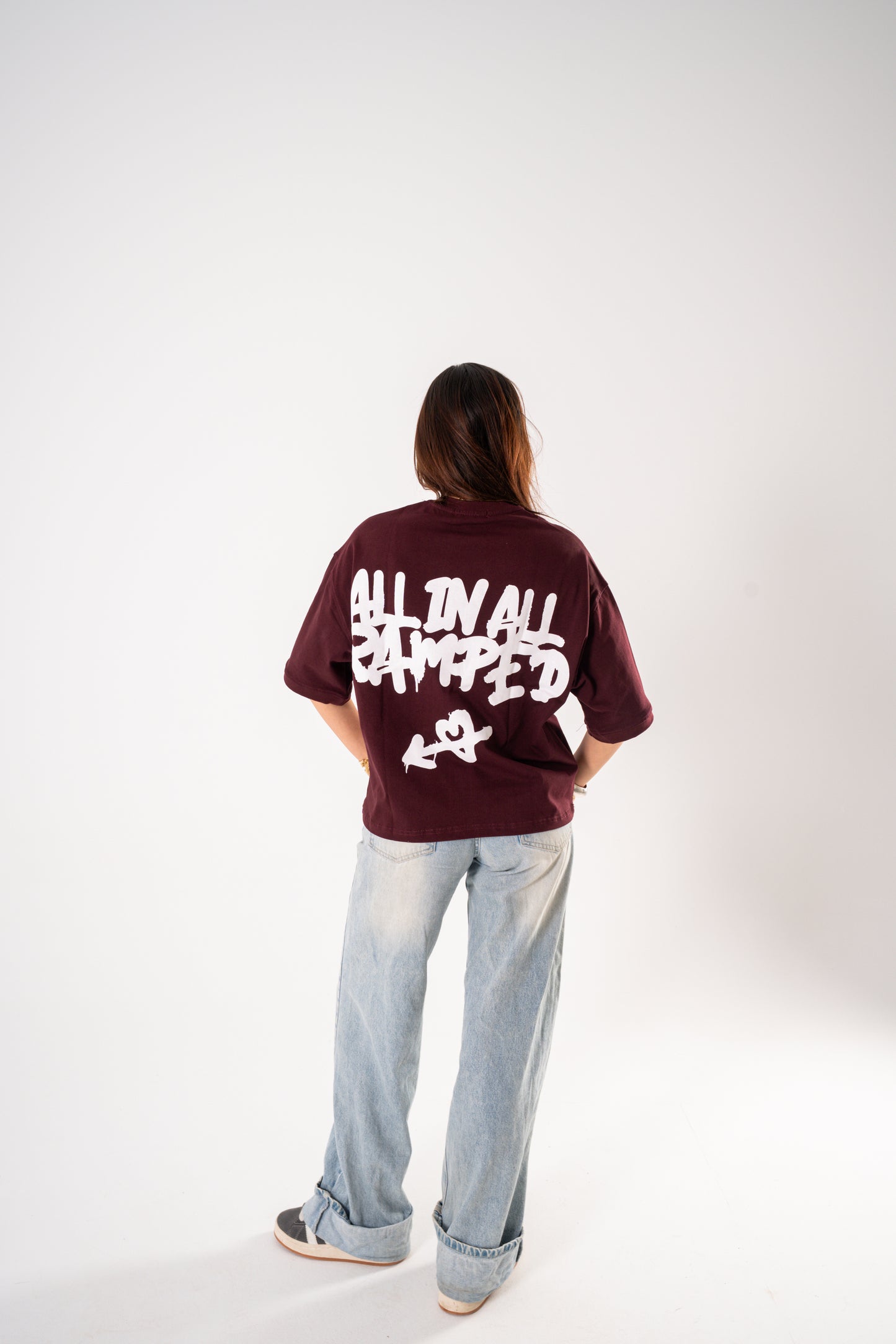 All-LOVE T-shirt in  burgundy