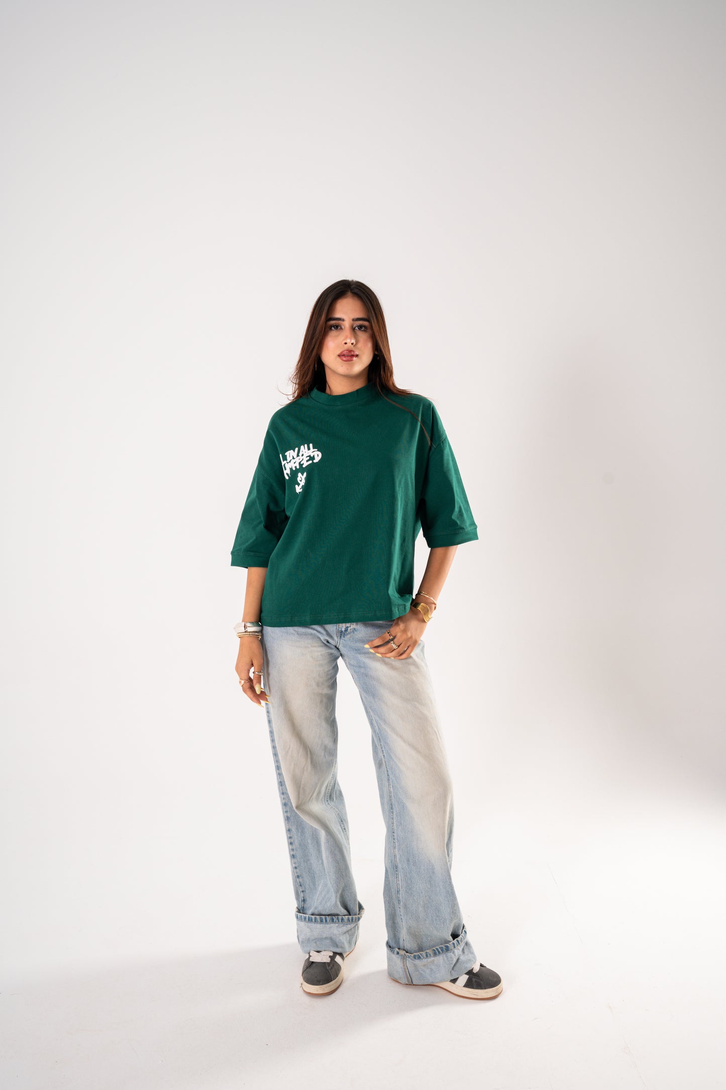 All-LOVE T-shirt in  green