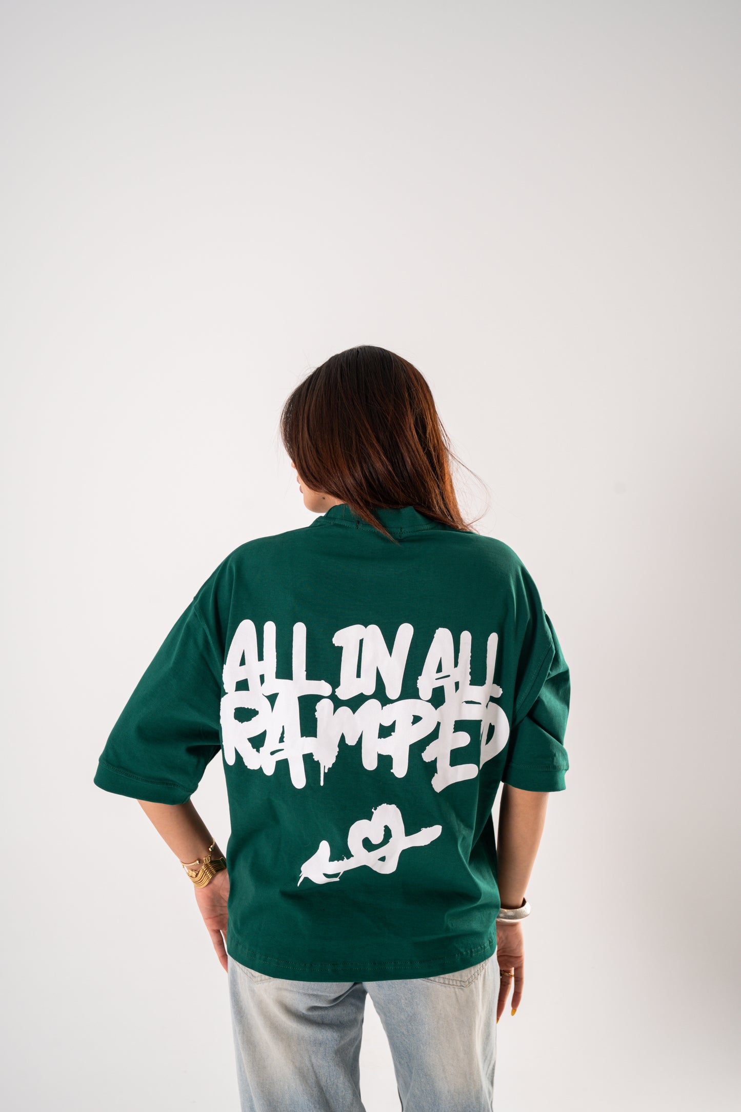All-LOVE T-shirt in  green