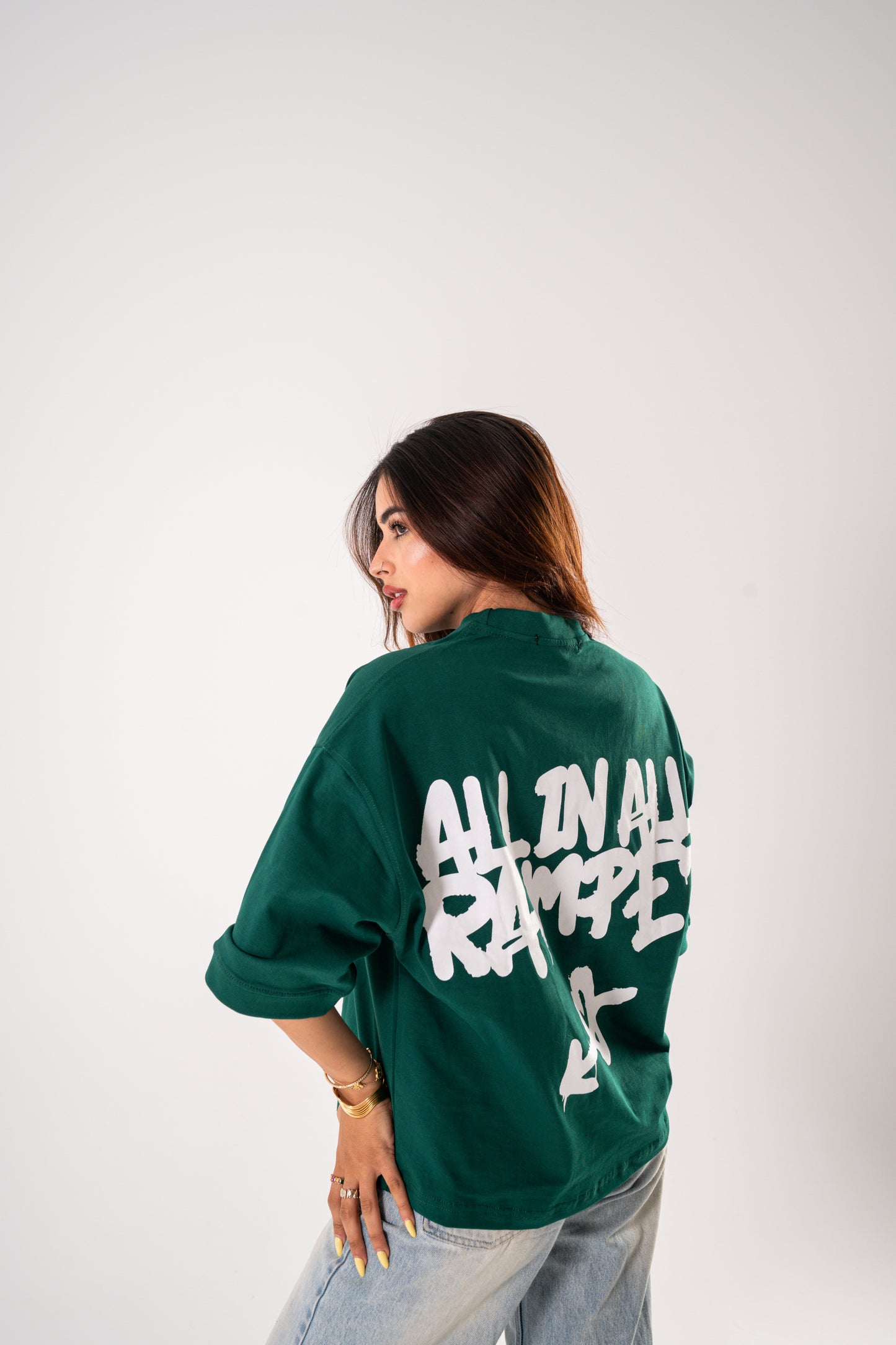 All-LOVE T-shirt in  green