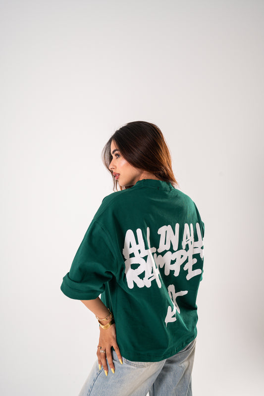 All-LOVE T-shirt in  green
